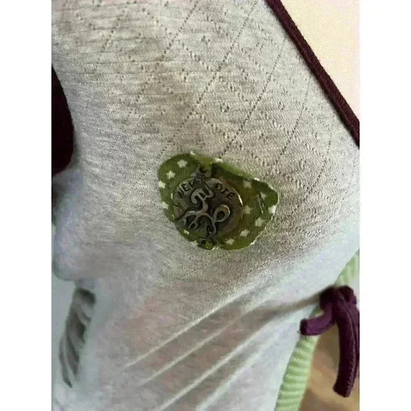 Angels Never Die Maxi Cinched Dress With Tie Retro Goth Boho Peasant MSRP $195 - Picture 4 of 16